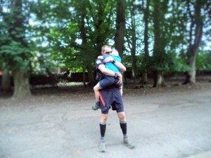 An emotional reunion with Katie & Adam after 59 miles and 20hrs 1min