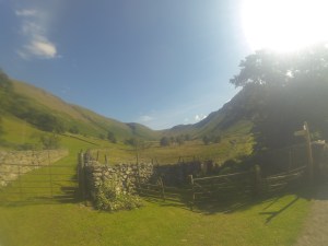 On approach to Howtown looking up to the gruelling Fusedale climb